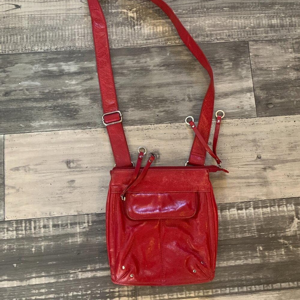 Danier Leather red purse.